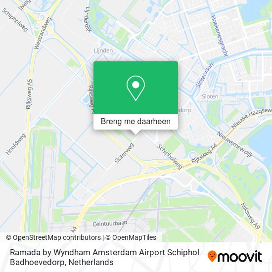 Ramada by Wyndham Amsterdam Airport Schiphol Badhoevedorp kaart