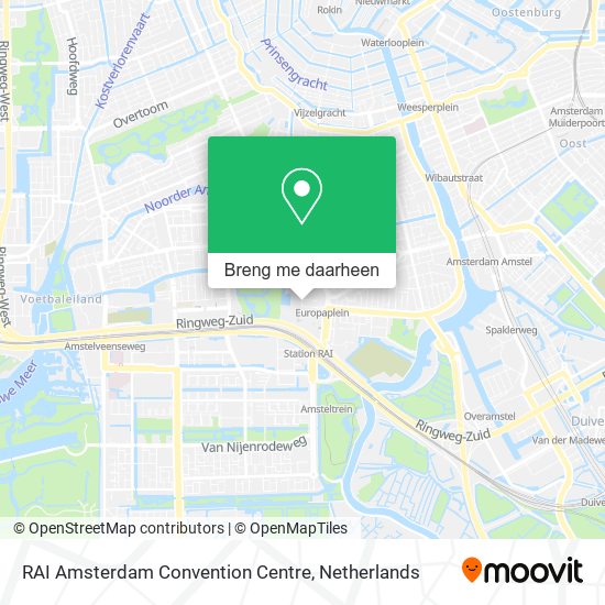 RAI Amsterdam Convention Centre kaart