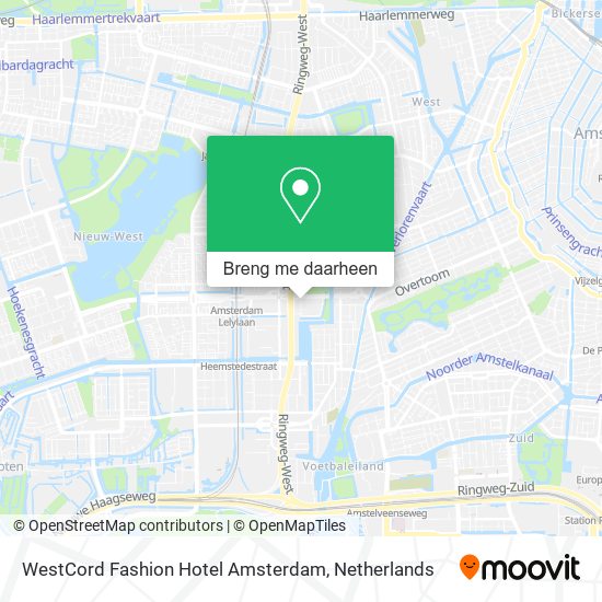 WestCord Fashion Hotel Amsterdam kaart