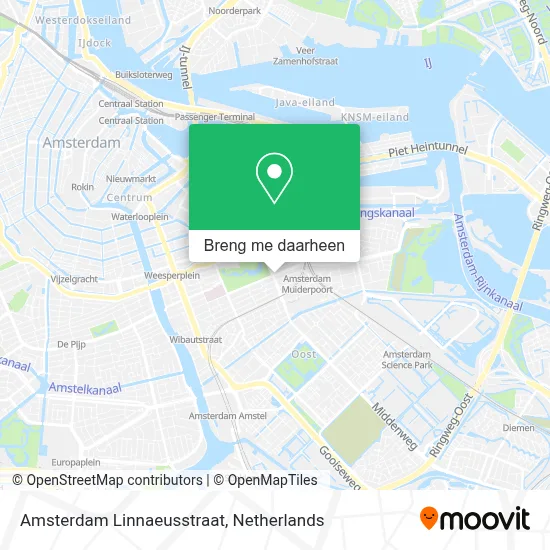 Amsterdam Linnaeusstraat kaart