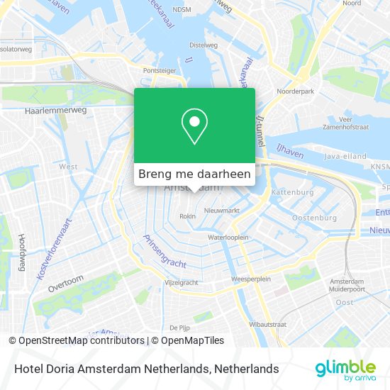 Hotel Doria Amsterdam Netherlands kaart