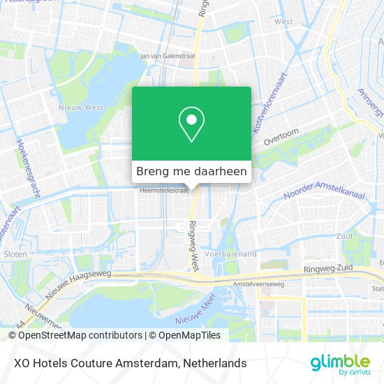 XO Hotels Couture Amsterdam kaart