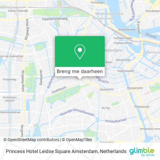 Princess Hotel Leidse Square Amsterdam kaart