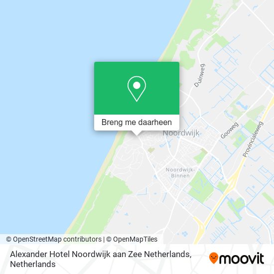 Alexander Hotel Noordwijk aan Zee Netherlands kaart