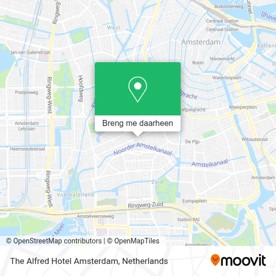 The Alfred Hotel Amsterdam kaart