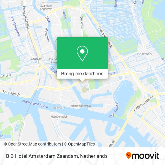 B B Hotel Amsterdam Zaandam kaart
