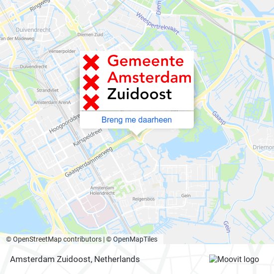 Amsterdam Zuidoost kaart