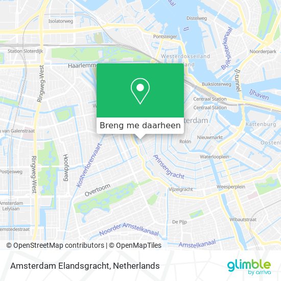 Amsterdam Elandsgracht kaart