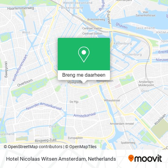 Hotel Nicolaas Witsen Amsterdam kaart