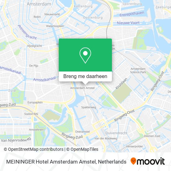 MEININGER Hotel Amsterdam Amstel kaart