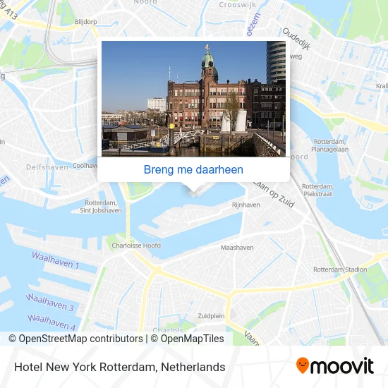 Hotel New York Rotterdam kaart