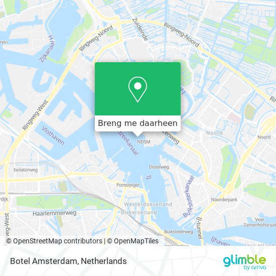 Botel Amsterdam kaart