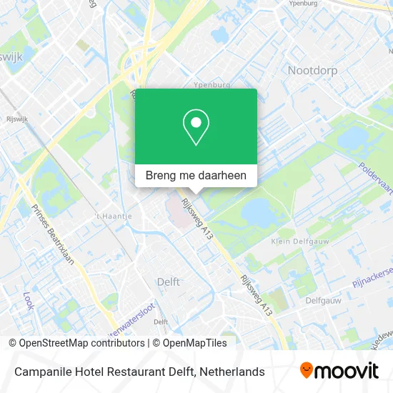 Campanile Hotel Restaurant Delft kaart
