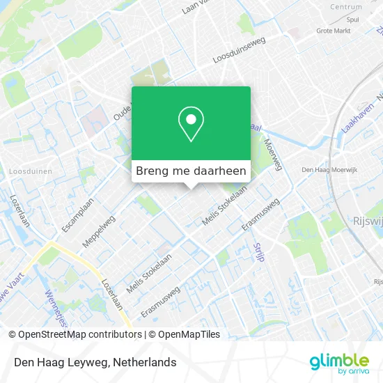 Den Haag Leyweg kaart
