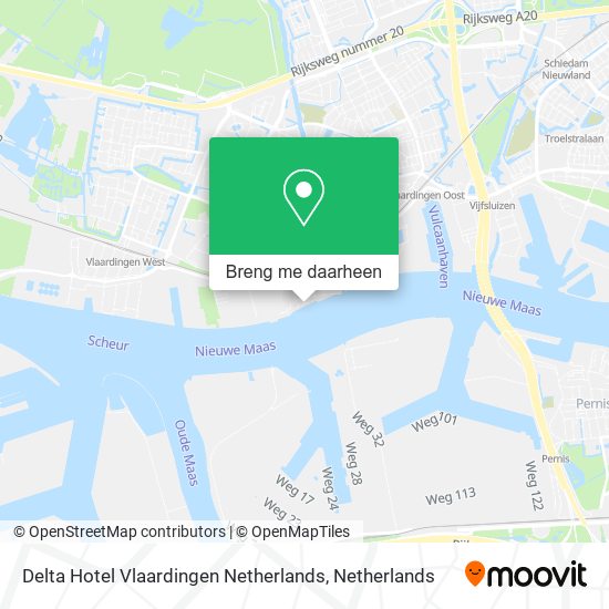 Delta Hotel Vlaardingen Netherlands kaart