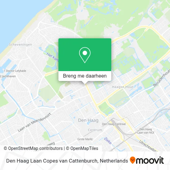 Den Haag Laan Copes van Cattenburch kaart