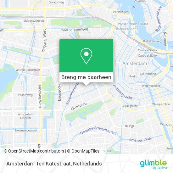 Amsterdam Ten Katestraat kaart