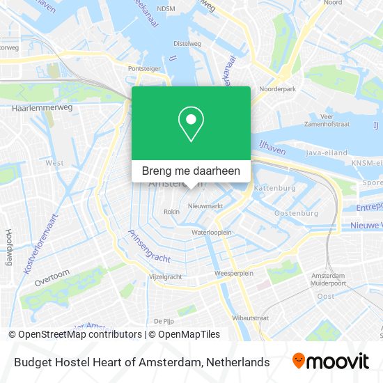 Budget Hostel Heart of Amsterdam kaart