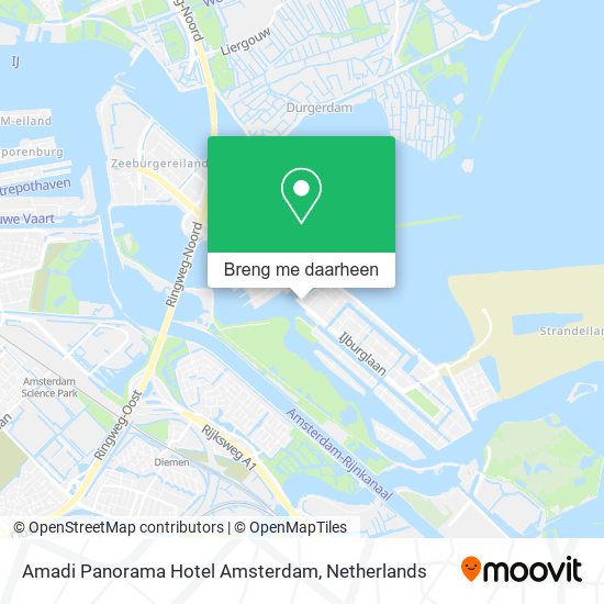 Amadi Panorama Hotel Amsterdam kaart