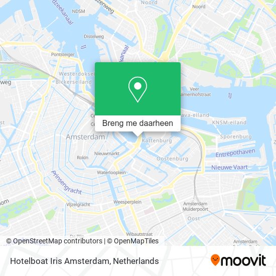 Hotelboat Iris Amsterdam kaart