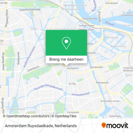 Amsterdam Ruysdaelkade kaart
