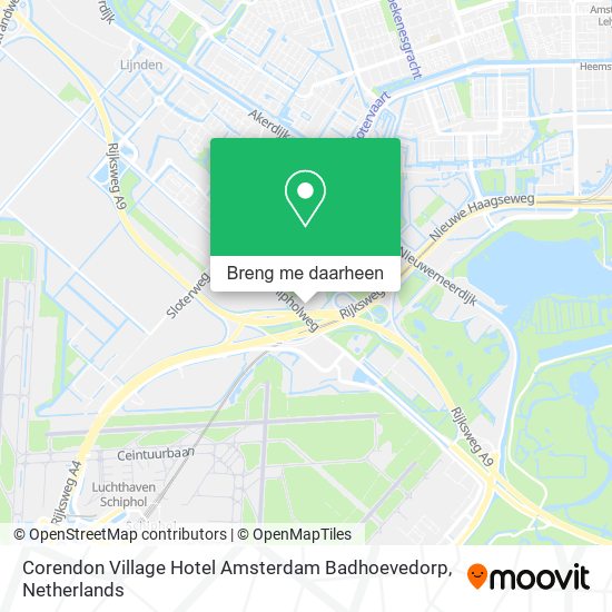Corendon Village Hotel Amsterdam Badhoevedorp kaart