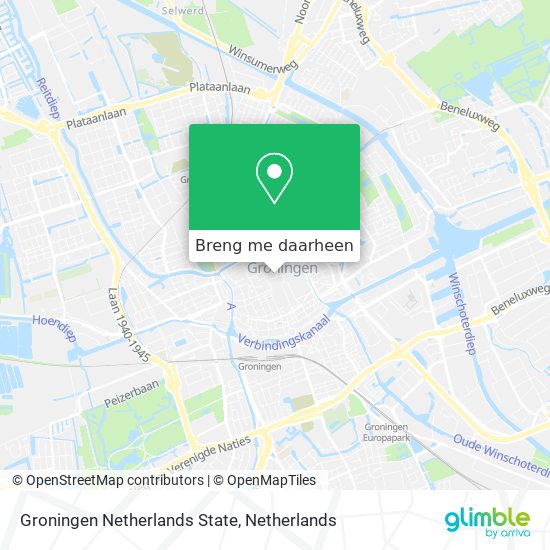 Groningen Netherlands State kaart