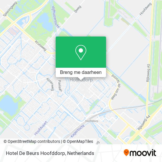Hotel De Beurs Hoofddorp kaart