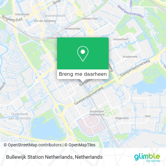 Bullewijk Station Netherlands kaart