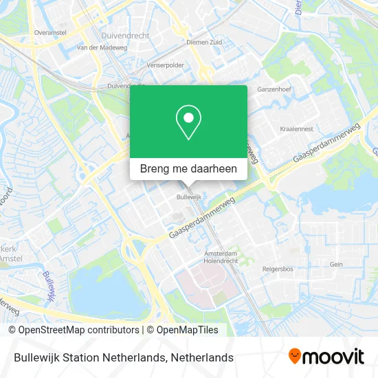 Bullewijk Station Netherlands kaart