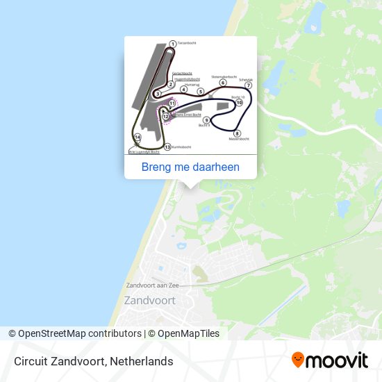 Circuit Zandvoort kaart