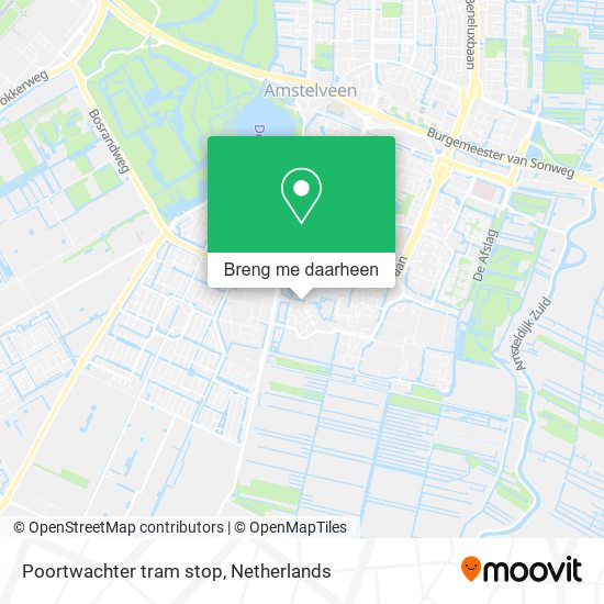 Poortwachter tram stop kaart