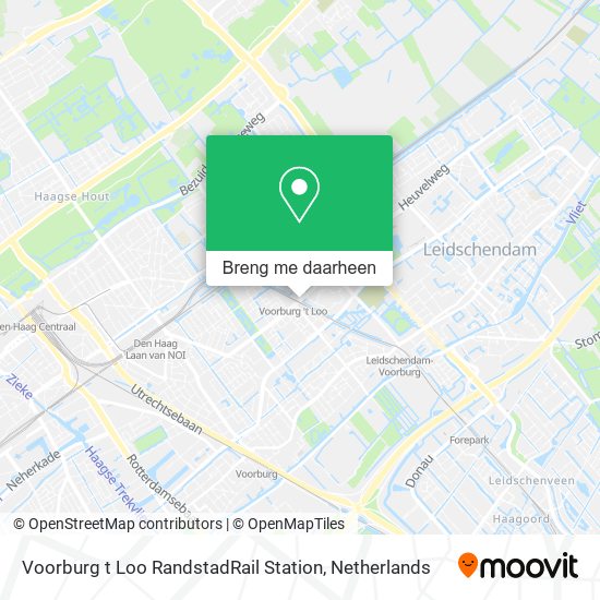 Voorburg t Loo RandstadRail Station kaart