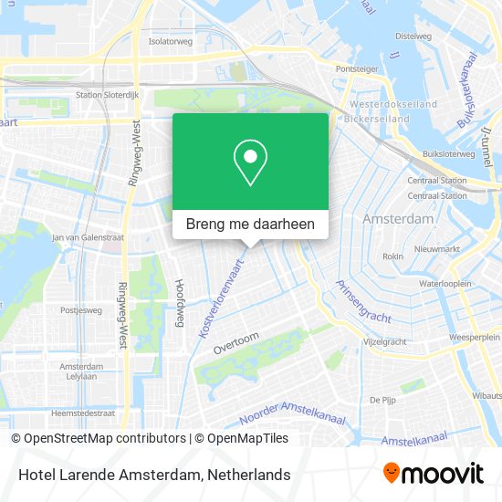 Hotel Larende Amsterdam kaart