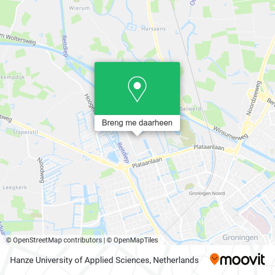 Hanze University of Applied Sciences kaart