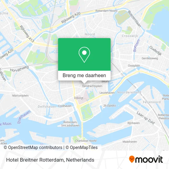 Hotel Breitner Rotterdam kaart