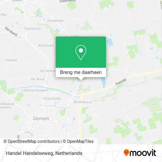 Handel Handelseweg kaart