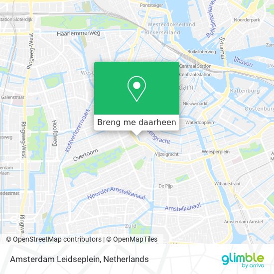 Amsterdam Leidseplein kaart