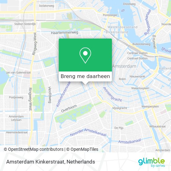 Amsterdam Kinkerstraat kaart