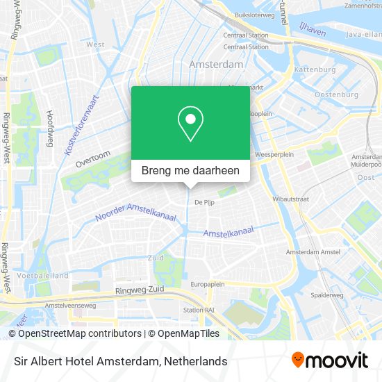 Sir Albert Hotel Amsterdam kaart