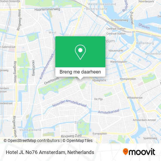 Hotel JL No76 Amsterdam kaart