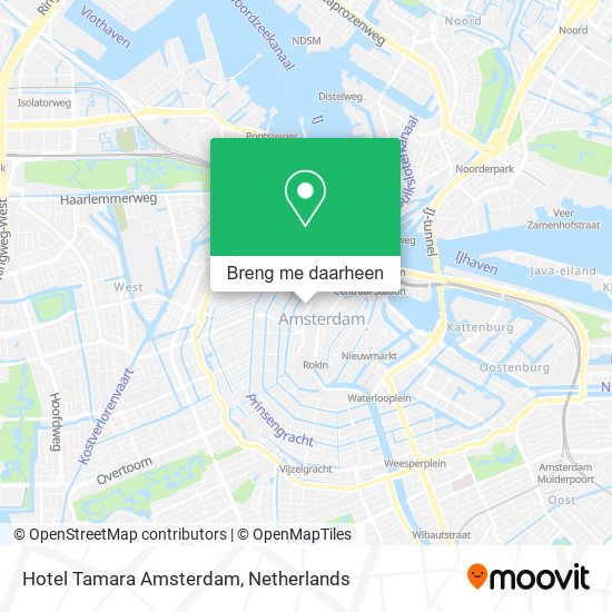 Hotel Tamara Amsterdam kaart