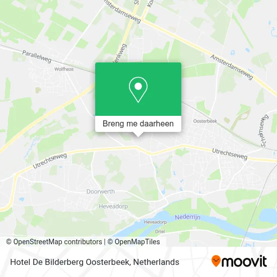 Hotel De Bilderberg Oosterbeek kaart