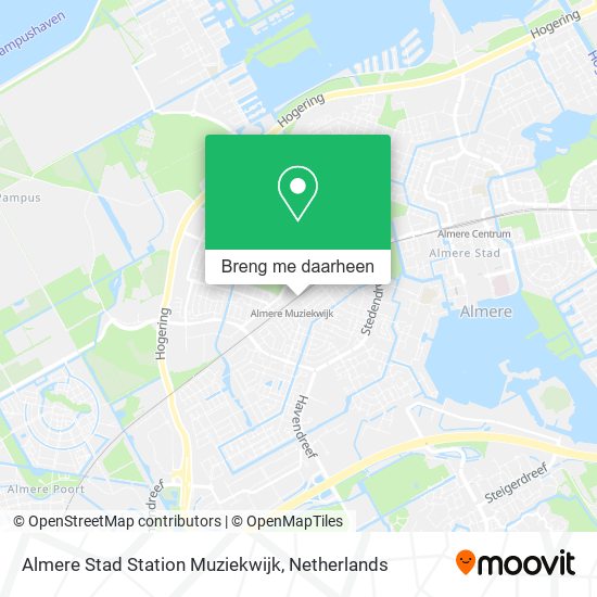 Almere Stad Station Muziekwijk kaart