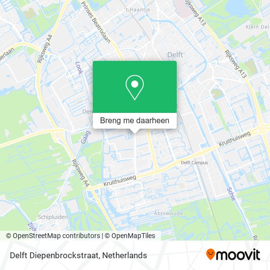 Delft Diepenbrockstraat kaart