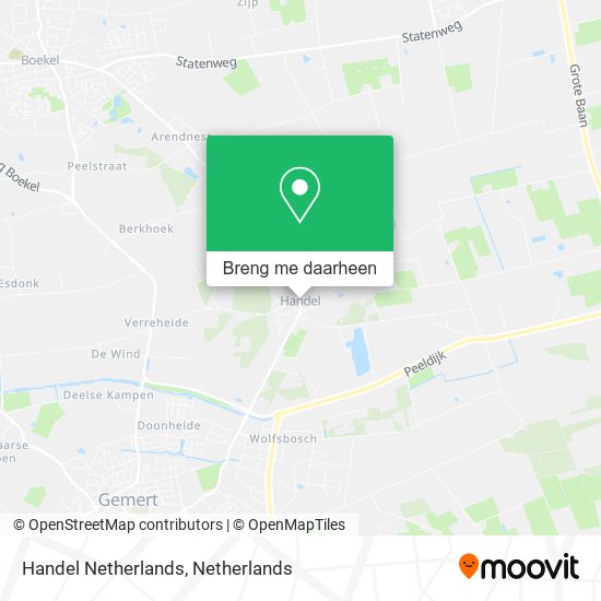 Handel Netherlands kaart