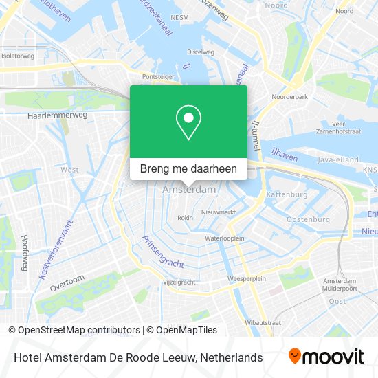 Hotel Amsterdam De Roode Leeuw kaart