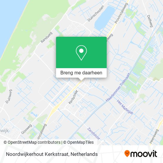 Noordwijkerhout Kerkstraat kaart