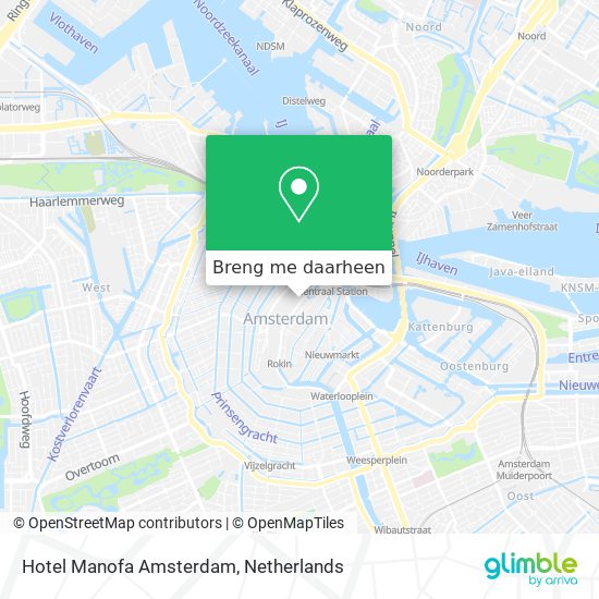 Hotel Manofa Amsterdam kaart