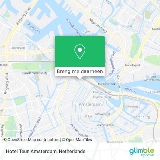 Hotel Teun Amsterdam kaart